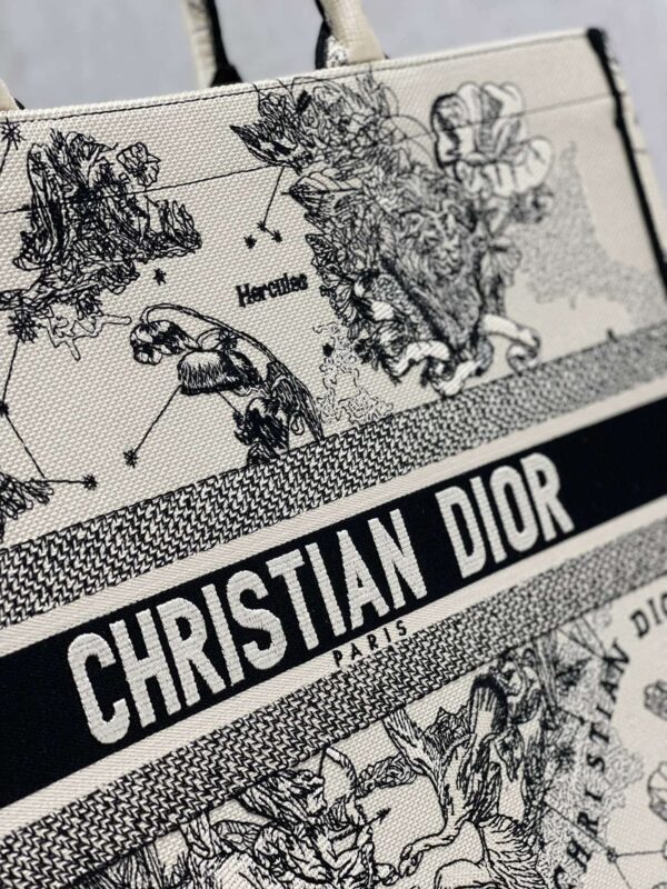 1:1 Replica Christian Dior Large Dior Book Tote Dior Zodiac Embroidery, Black/Beige, For Women Women’s Handbags, 41cm CD