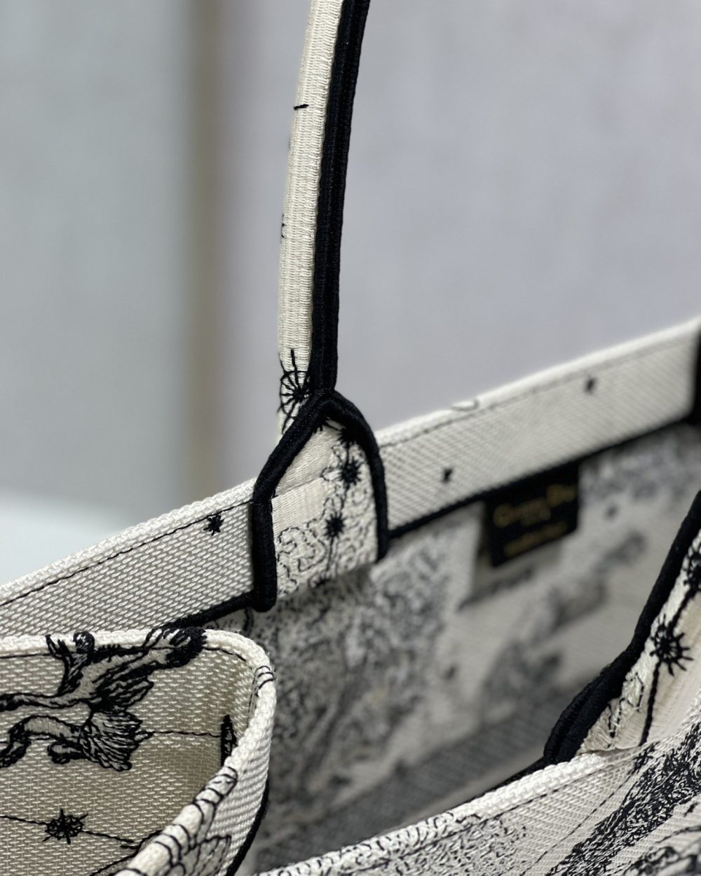 1:1 Replica Christian Dior Large Dior Book Tote Dior Zodiac Embroidery, Black/Beige, For Women Women’s Handbags, 41cm CD