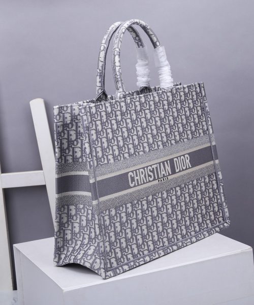1:1 Replica Christian Dior Large Dior Book Tote Gray, For Women, Women’s Handbags 16.5in/42cm CD M1286ZRIW_M932