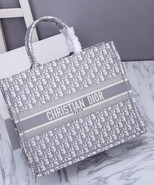 1:1 Replica Christian Dior Large Dior Book Tote Gray, For Women, Women’s Handbags 16.5in/42cm CD M1286ZRIW_M932