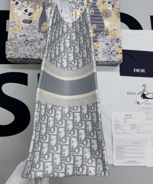 1:1 Replica Christian Dior Large Dior Book Tote Gray, For Women, Women’s Handbags 16.5in/42cm CD M1286ZRIW_M932