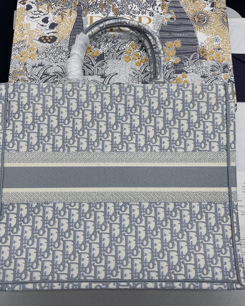 1:1 Replica Christian Dior Large Dior Book Tote Gray, For Women, Women’s Handbags 16.5in/42cm CD M1286ZRIW_M932