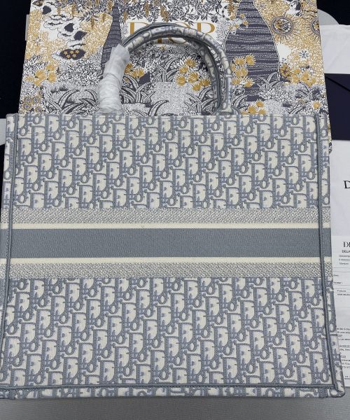 1:1 Replica Christian Dior Large Dior Book Tote Gray, For Women, Women’s Handbags 16.5in/42cm CD M1286ZRIW_M932