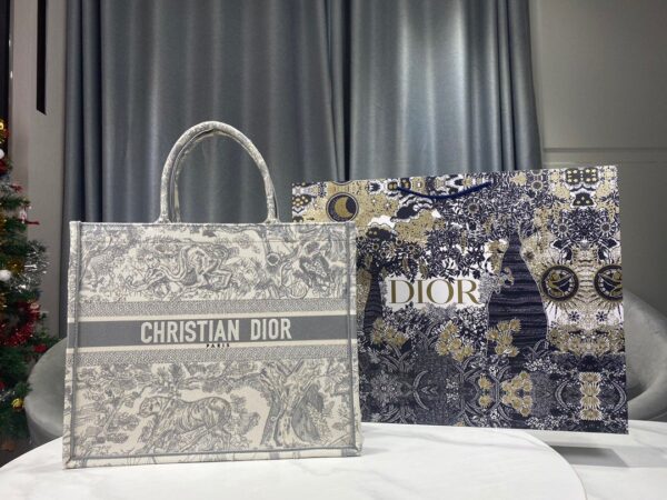 1:1 Replica Christian Dior Large Dior Book Tote Gray Multicolor, For Women, Women’s Handbags 16.5in/42cm CD