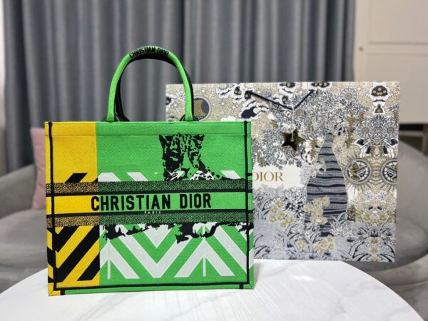 1:1 Replica Christian Dior Large Dior Book Tote Green, For Women, Women’s Handbags 16.5in/42cm CD