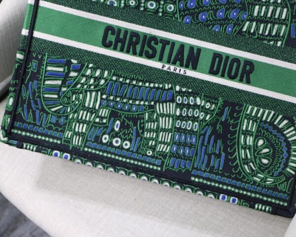 1:1 Replica Christian Dior Large Dior Book Tote Green Multicolor, For Women, Women’s Handbags 16.5in/42cm CD