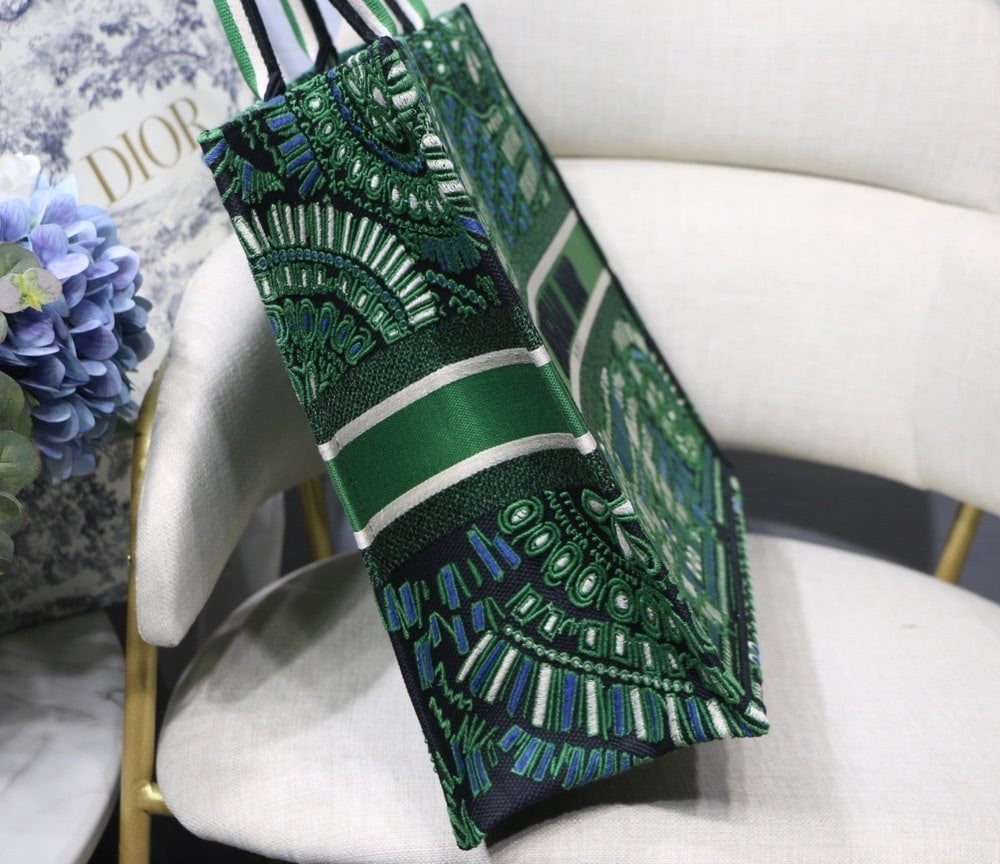 1:1 Replica Christian Dior Large Dior Book Tote Green Multicolor, For Women, Women’s Handbags 16.5in/42cm CD