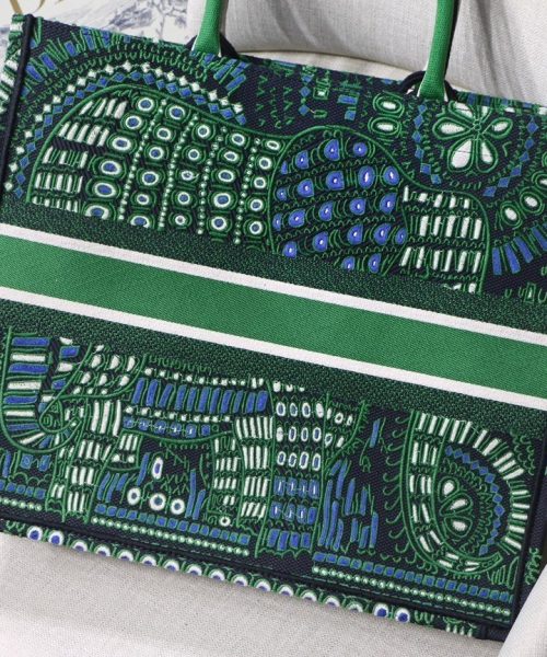 1:1 Replica Christian Dior Large Dior Book Tote Green Multicolor, For Women, Women’s Handbags 16.5in/42cm CD