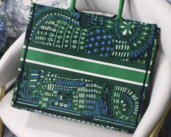 1:1 Replica Christian Dior Large Dior Book Tote Green Multicolor, For Women, Women’s Handbags 16.5in/42cm CD