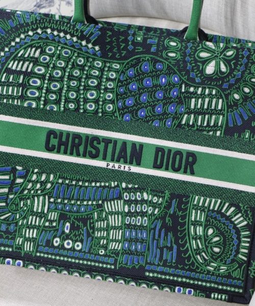 1:1 Replica Christian Dior Large Dior Book Tote Green Multicolor, For Women, Women’s Handbags 16.5in/42cm CD