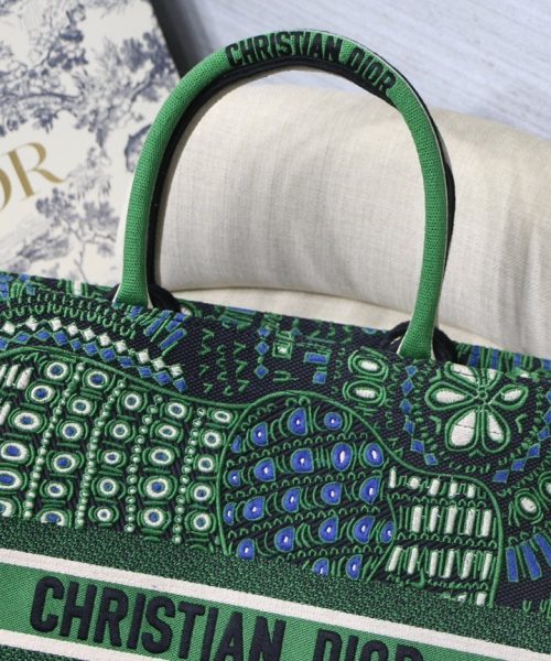 1:1 Replica Christian Dior Large Dior Book Tote Green Multicolor, For Women, Women’s Handbags 16.5in/42cm CD