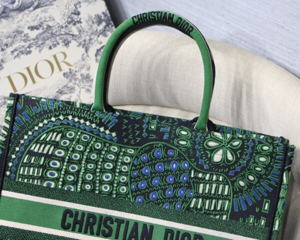 1:1 Replica Christian Dior Large Dior Book Tote Green Multicolor, For Women, Women’s Handbags 16.5in/42cm CD