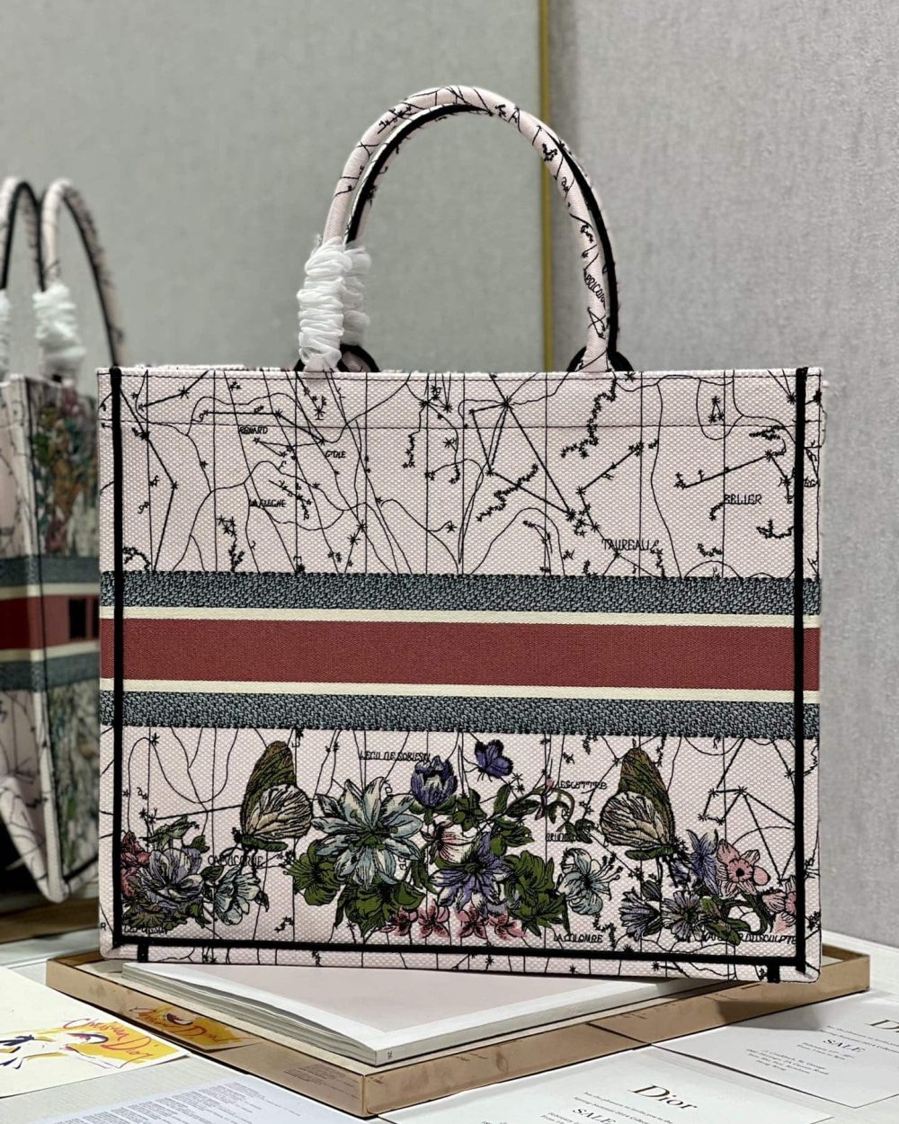 1:1 Replica Christian Dior Large Dior Book Tote Multicolor Dior Constellation Embroidery, Multicolor, For Women Women’s Handbags, Shoulder Bags, 42cm CD