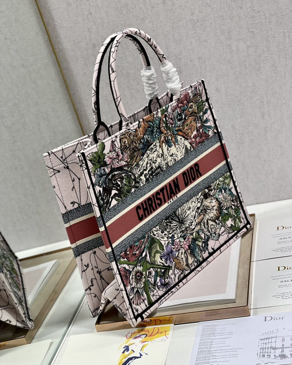 1:1 Replica Christian Dior Large Dior Book Tote Multicolor Dior Constellation Embroidery, Multicolor, For Women Women’s Handbags, Shoulder Bags, 42cm CD