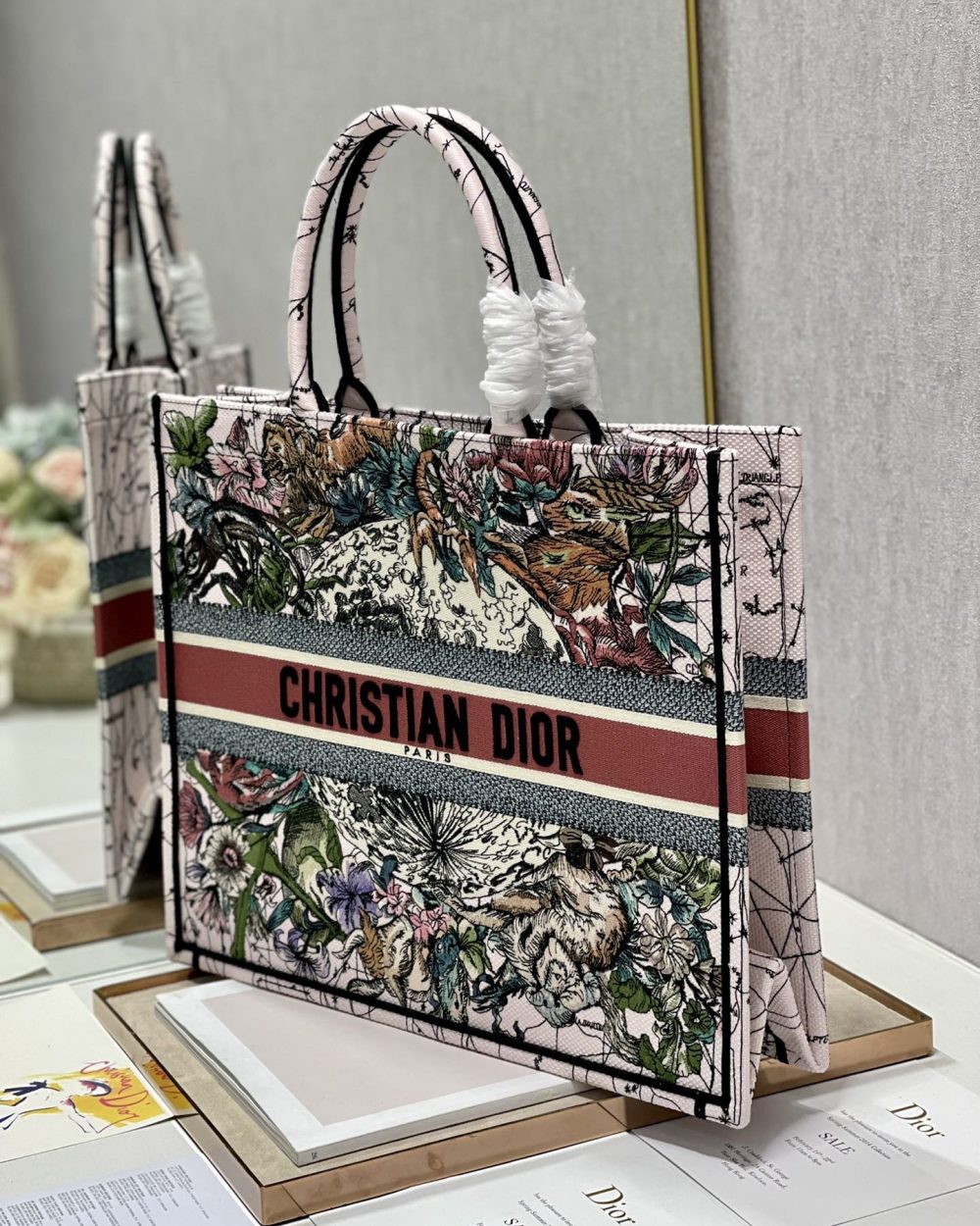 1:1 Replica Christian Dior Large Dior Book Tote Multicolor Dior Constellation Embroidery, Multicolor, For Women Women’s Handbags, Shoulder Bags, 42cm CD