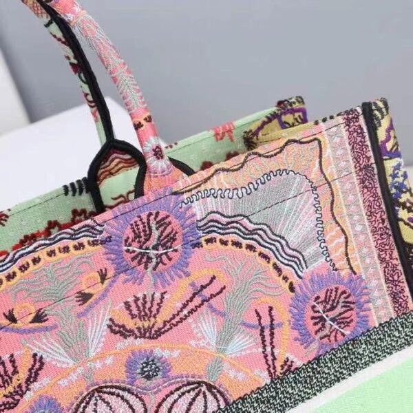 1:1 Replica Christian Dior Large Dior Book Tote Multicolor Dior In Lights Embroidery, Pink Multicolor, For Women Women’s Handbags, Shoulder Bags, 42cm CD