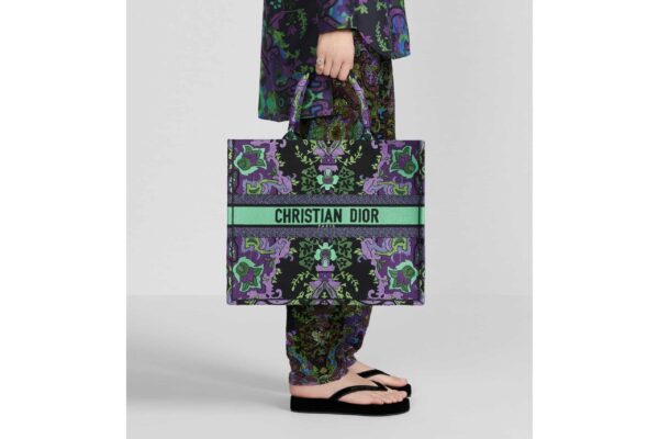 1:1 Replica Christian Dior Large Dior Book Tote Multicolor Dior Indian Purple For Women M1286ZESK_M19E- 42 Cm/ 16.5 Inches