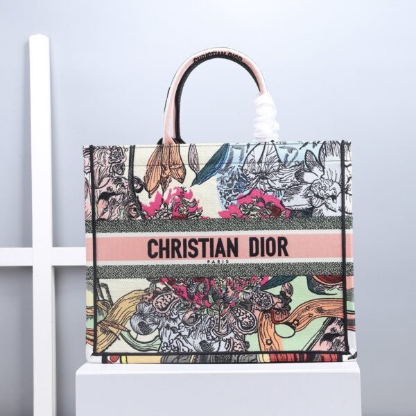 1:1 Replica Christian Dior Large Dior Book Tote Multicolor, For Women, Women’s Handbags 16.5in/42cm CD