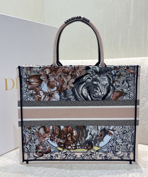 1:1 Replica Christian Dior Large Dior Book Tote Multicolor La Force Embroidery, Multicolor, For Women Women’s Handbags, Shoulder Bags, 42cm CD M1286ZFOR_M884