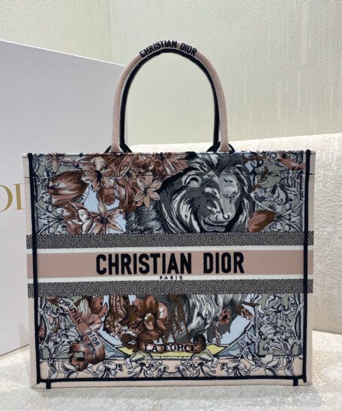 1:1 Replica Christian Dior Large Dior Book Tote Multicolor La Force Embroidery, Multicolor, For Women Women’s Handbags, Shoulder Bags, 42cm CD M1286ZFOR_M884