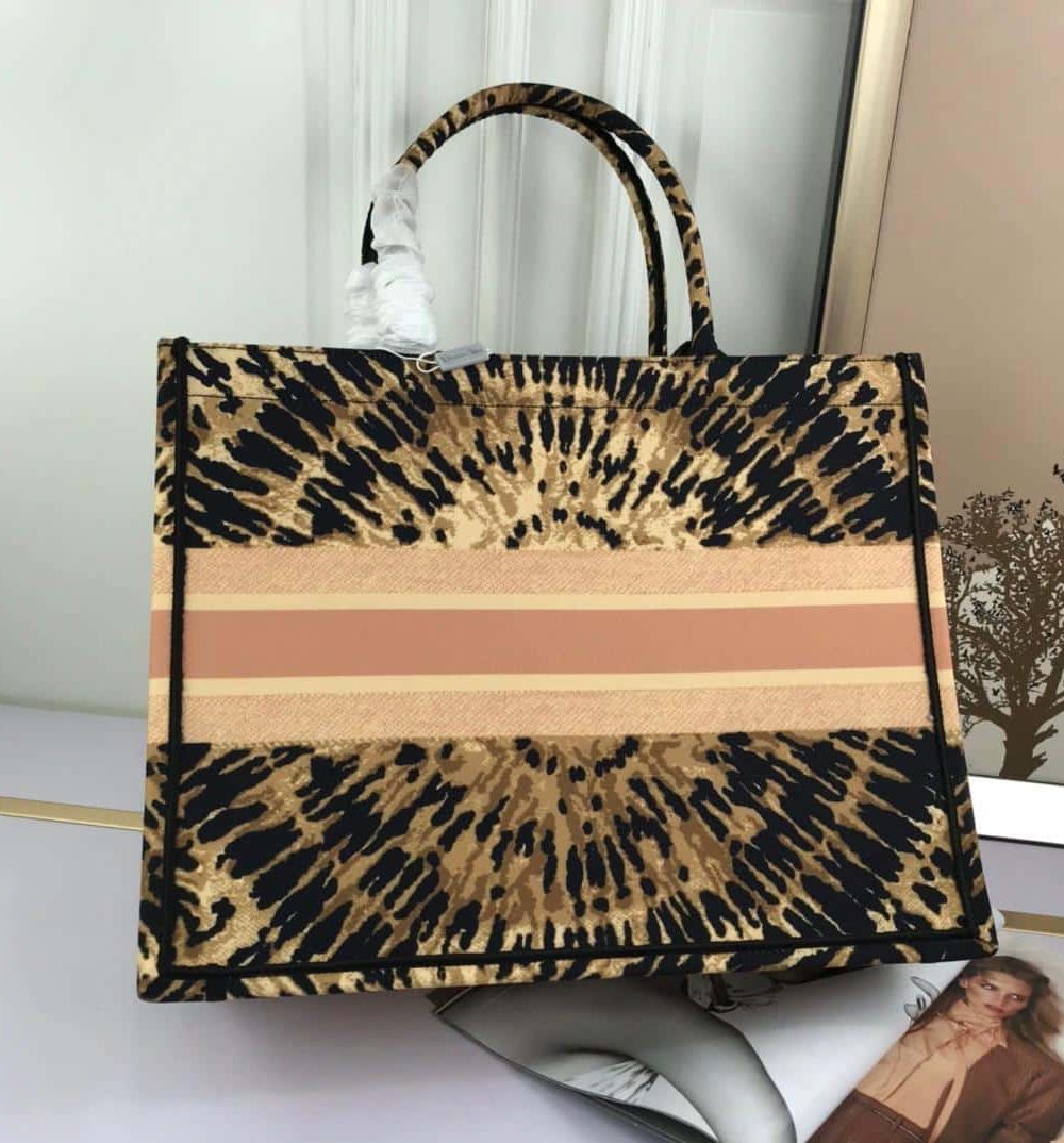 1:1 Replica Christian Dior Large Dior Book Tote Multicolor Tie & Dior Embroidery, Multicolor, For Women Women’s Handbags, Shoulder Bags, 42cm CD M1286ZJAI M884