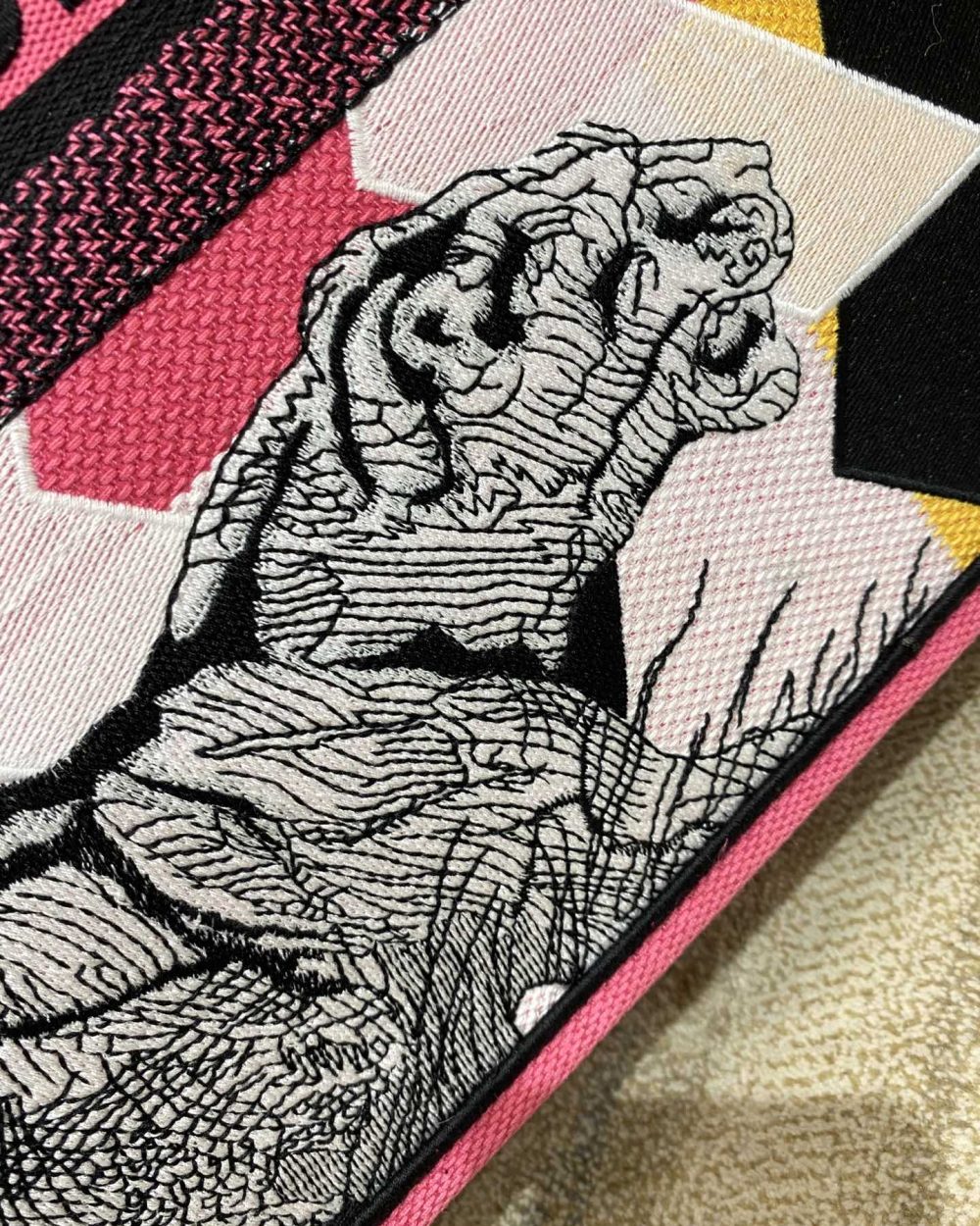 1:1 Replica Christian Dior Large Dior Book Tote Multicolor Toile de Jouy Zoom Pop Embroidery, Fuchsia Pink, For Women Women’s Handbags, 41cm CD M1286ZROH_M929