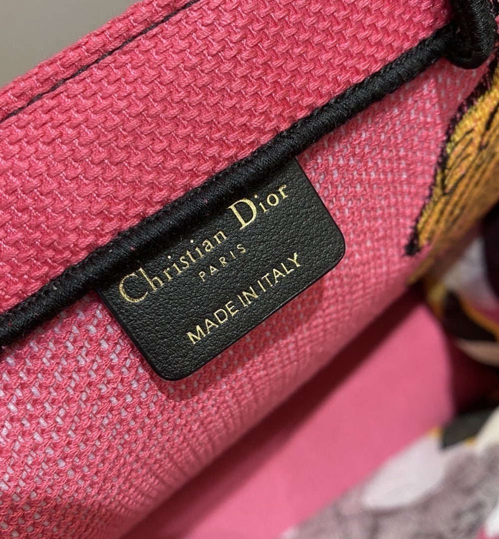1:1 Replica Christian Dior Large Dior Book Tote Multicolor Toile de Jouy Zoom Pop Embroidery, Fuchsia Pink, For Women Women’s Handbags, 41cm CD M1286ZROH_M929