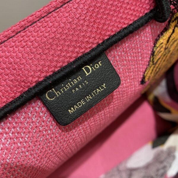 1:1 Replica Christian Dior Large Dior Book Tote Multicolor Toile de Jouy Zoom Pop Embroidery, Fuchsia Pink, For Women Women’s Handbags, 41cm CD M1286ZROH_M929