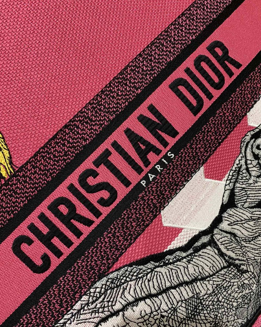1:1 Replica Christian Dior Large Dior Book Tote Multicolor Toile de Jouy Zoom Pop Embroidery, Fuchsia Pink, For Women Women’s Handbags, 41cm CD M1286ZROH_M929