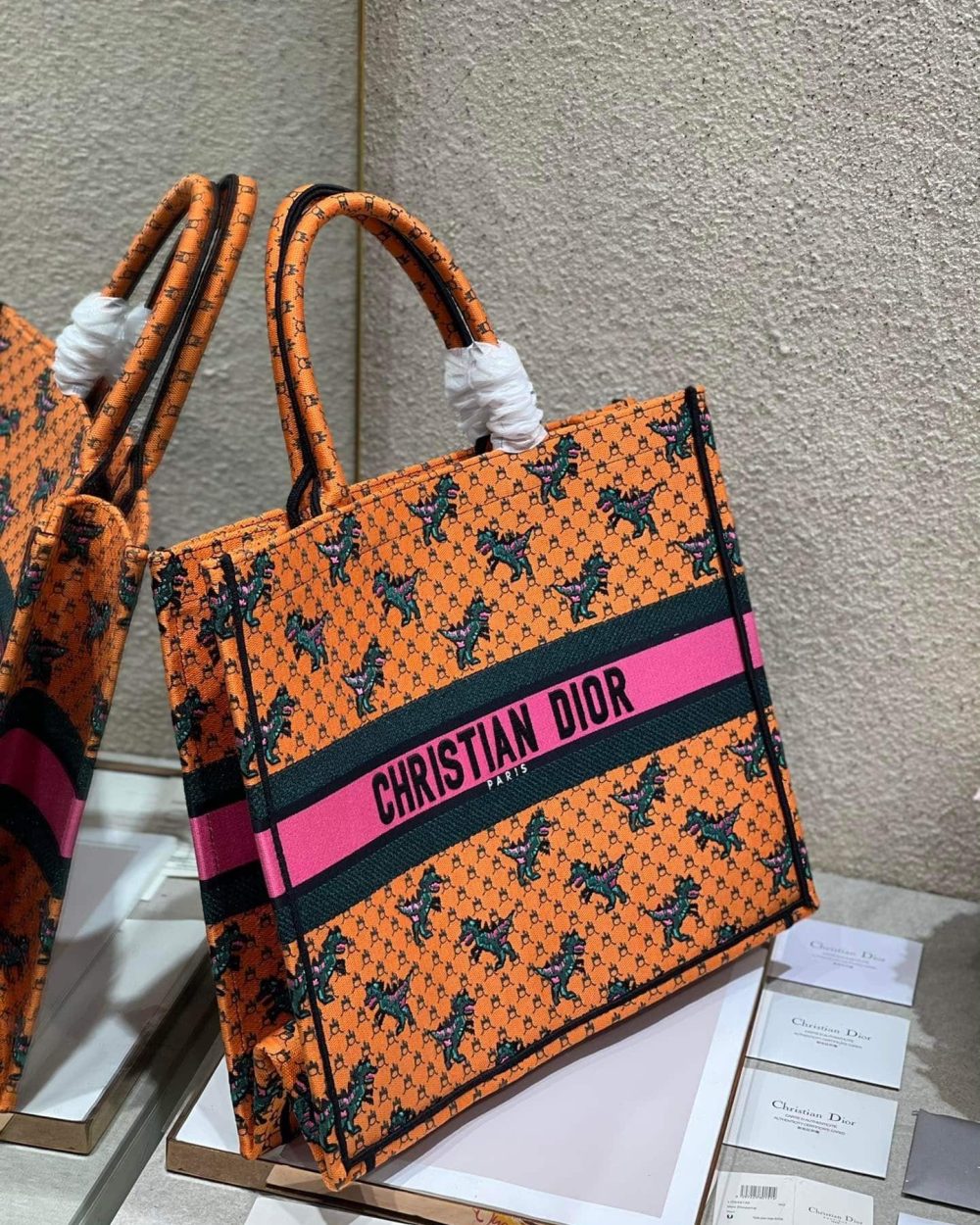 1:1 Replica Christian Dior Large Dior Book Tote Orange Multicolor, For Women, Women’s Handbags 16.5in/42cm CD