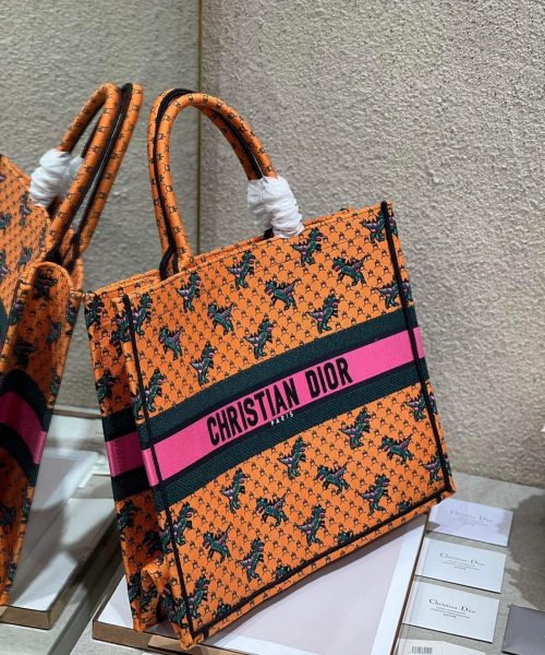 1:1 Replica Christian Dior Large Dior Book Tote Orange Multicolor, For Women, Women’s Handbags 16.5in/42cm CD