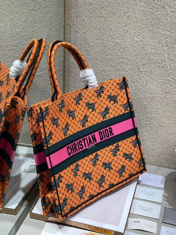 1:1 Replica Christian Dior Large Dior Book Tote Orange Multicolor, For Women, Women’s Handbags 16.5in/42cm CD