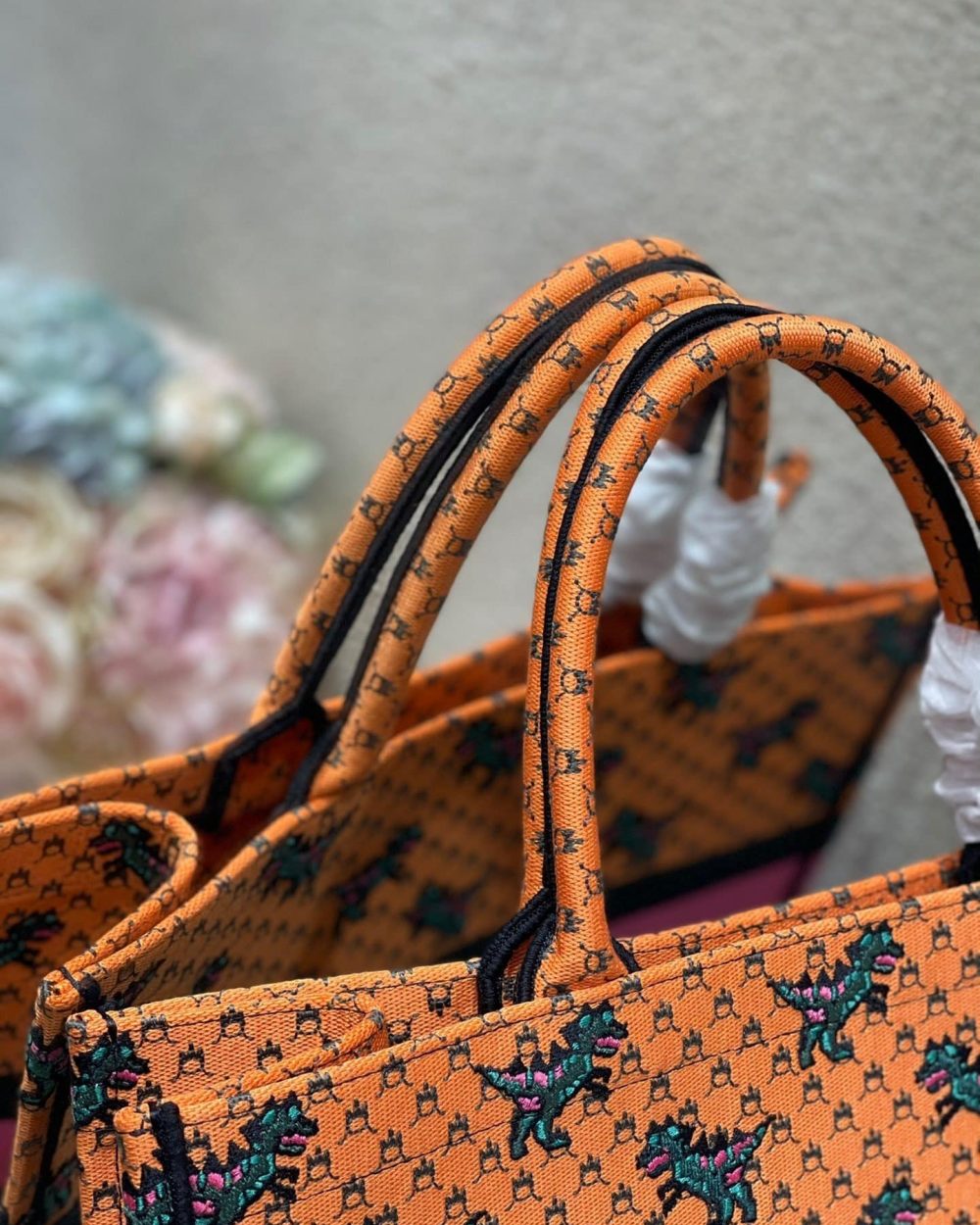 1:1 Replica Christian Dior Large Dior Book Tote Orange Multicolor, For Women, Women’s Handbags 16.5in/42cm CD