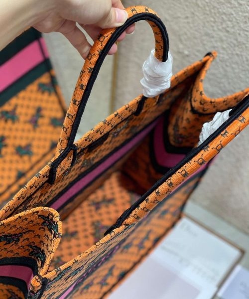 1:1 Replica Christian Dior Large Dior Book Tote Orange Multicolor, For Women, Women’s Handbags 16.5in/42cm CD