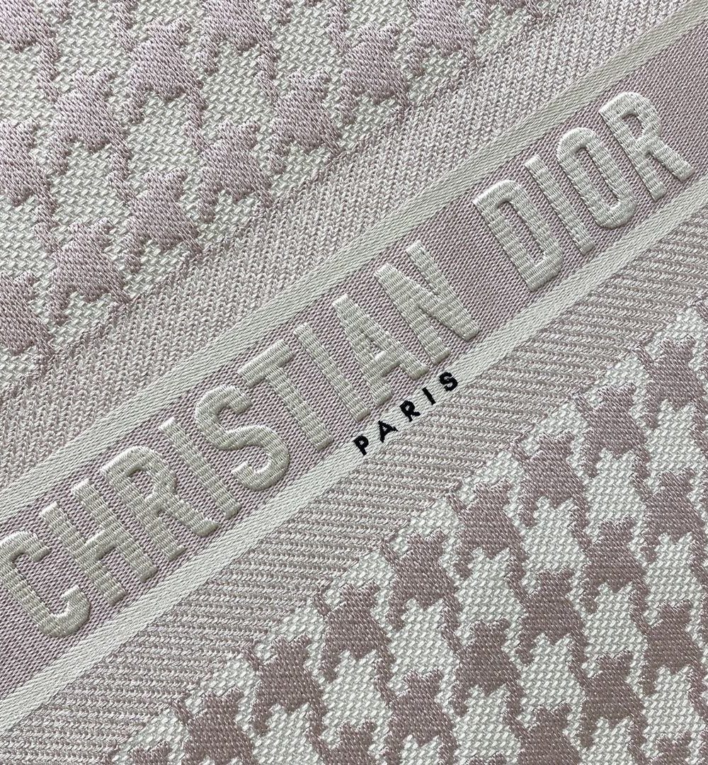 1:1 Replica Christian Dior Large Dior Book Tote Pale Pink Houndstooth Embroidery, Pink, For Women Women’s Handbags, Shoulder Bags, 42cm CD