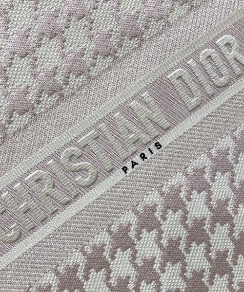 1:1 Replica Christian Dior Large Dior Book Tote Pale Pink Houndstooth Embroidery, Pink, For Women Women’s Handbags, Shoulder Bags, 42cm CD