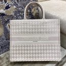 1:1 Replica Christian Dior Large Dior Book Tote Pale Pink Houndstooth Embroidery, Pink, For Women Women’s Handbags, Shoulder Bags, 42cm CD