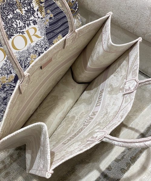 1:1 Replica Christian Dior Large Dior Book Tote Pink Toile de Jouy Embroidery, Light Pink, For Women Women’s Handbags, 42cm CD M1286ZTDT_M956
