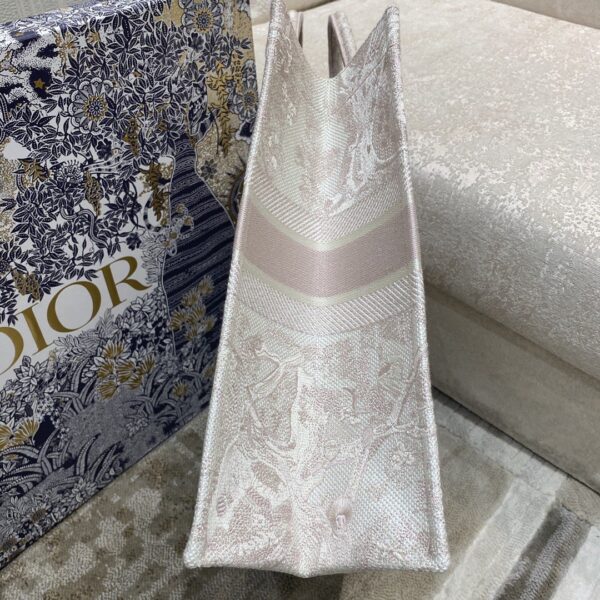 1:1 Replica Christian Dior Large Dior Book Tote Pink Toile de Jouy Embroidery, Light Pink, For Women Women’s Handbags, 42cm CD M1286ZTDT_M956