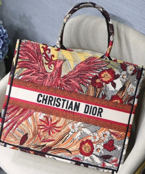 1:1 Replica Christian Dior Large Dior Book Tote Red Multicolor, For Women, Women’s Handbags 16.5in/42cm CD