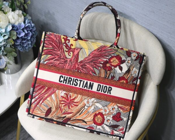 1:1 Replica Christian Dior Large Dior Book Tote Red Multicolor, For Women, Women’s Handbags 16.5in/42cm CD