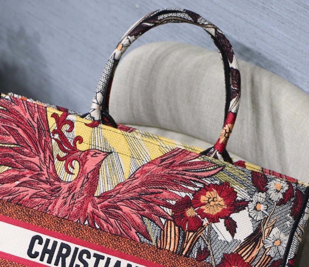 1:1 Replica Christian Dior Large Dior Book Tote Red Multicolor, For Women, Women’s Handbags 16.5in/42cm CD
