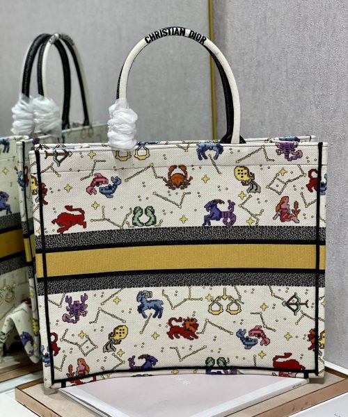 1:1 Replica Christian Dior Large Dior Book Tote White, For Women, Women’s Handbags 16.5in/42cm CD M1286ZRTY_M941