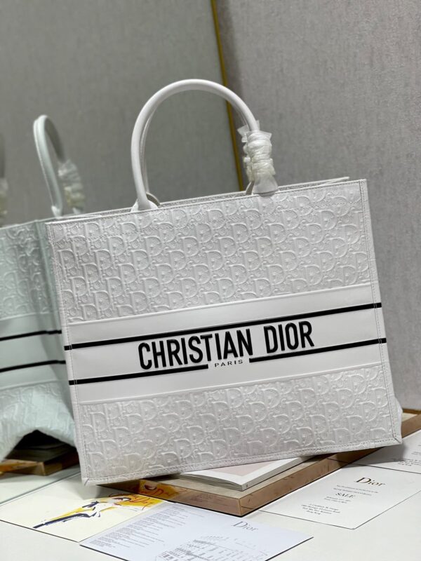 1:1 Replica Christian Dior Large Dior Book Tote White, For Women, Women’s Handbags 16.5in/42cm CD