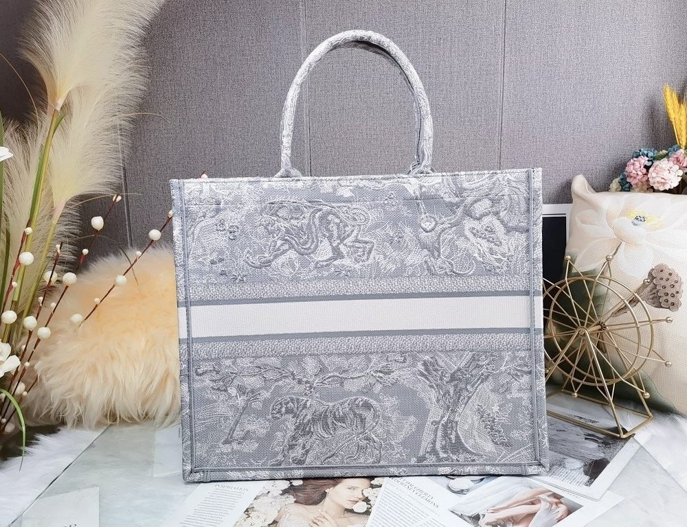 1:1 Replica Christian Dior Large Dior Book Tote White Multicolor, For Women, Women’s Handbags 16.5in/42cm CD