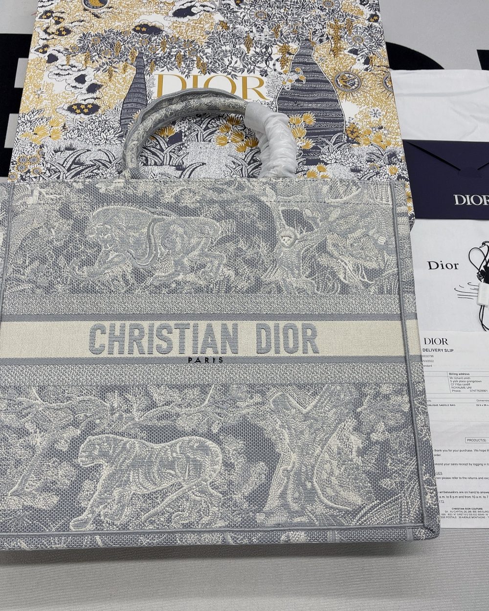 1:1 Replica Christian Dior Large Dior Book Tote White Multicolor, For Women, Women’s Handbags 16.5in/42cm CD