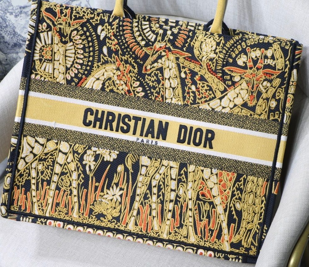 1:1 Replica Christian Dior Large Dior Book Tote Yellow Multicolor, For Women, Women’s Handbags 16.5in/42cm CD