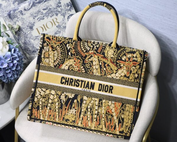 1:1 Replica Christian Dior Large Dior Book Tote Yellow Multicolor, For Women, Women’s Handbags 16.5in/42cm CD