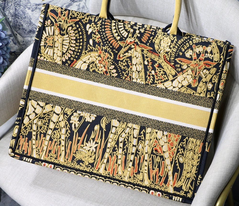 1:1 Replica Christian Dior Large Dior Book Tote Yellow Multicolor, For Women, Women’s Handbags 16.5in/42cm CD