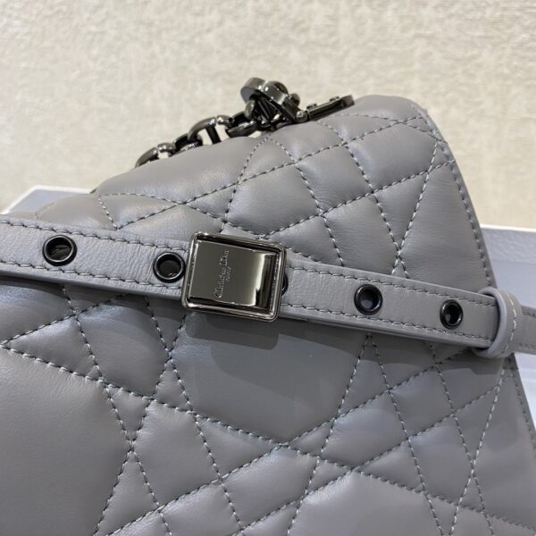 1:1 Replica Christian Dior Large Dior Caro Bag Grey Padded Macrocannage, Dark Grey, For Women Women’s Handbags, Crossbody Bags, 28cm CD